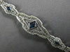 ANTIQUE WIDE ART DECO .25CT AAA SAPPHIRE 14KT WHITE GOLD TENNIS BRACELET #27760