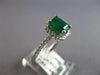 1.23CT DIAMOND & AAA EMERALD 18KT WHITE GOLD SQUARE & ROUND HALO ENGAGEMENT RING