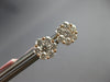 1.04CT DIAMOND 14KT ROSE GOLD 3D CLASSIC FLOWER ROUND INVISIBLE STUD EARRINGS
