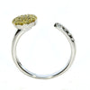 .32CT WHITE & FANCY YELLOW DIAMOND 18K 2 TONE GOLD 3D CIRCULAR PAVE TENSION RING