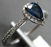 .66CT DIAMOND & AAA SAPPHIRE 14KT WHITE GOLD PEAR SHAPE & ROUND HALO LOVE RING