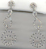 ESTATE .51CT DIAMOND 14KT WHITE GOLD 3D CIRCLE OF LIFE INFINITY HANGING EARRINGS