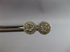 ESTATE .50CT DIAMOND 14KT WHITE GOLD 3D CLASSIC CLUSTER HALO STUD EARRINGS