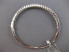 LARGE 3.1CT DIAMOND 18KT WHITE GOLD THREE ROW SEMI ETERNITY CUFF BANGLE BRACELET