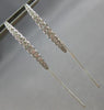 EXTRA LARGE .76CT DIAMOND 18KT WHITE GOLD GRADUATING LEVERBACK HANGING EARRINGS