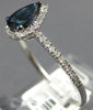 .66CT DIAMOND & AAA SAPPHIRE 14KT WHITE GOLD PEAR SHAPE & ROUND HALO LOVE RING