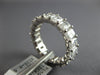 LARGE 6.07CT DIAMOND 18KT WHITE GOLD EMERALD CUT SHARED PRONG ANNIVERSARY RING