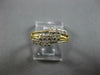 ESTATE .26CT DIAMOND 14KT WHITE & YELLOW GOLD 3D 3 ROW 4 STONE DIAGONAL FUN RING