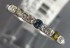 .78CT DIAMOND & AAA MULTI COLOR SAPPHIRE 18K WHITE GOLD WEDDING ANNIVERSARY RING