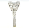 1.90CT DIAMOND 18K WHITE GOLD ROUND & BAGUETTE SQUARE INVISIBLE ANNIVERSARY RING