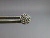 ESTATE SMALL .25CT DIAMOND 14KT WHITE GOLD 3D CLUSTER FLOWER STUD EARRINGS