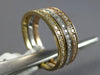 .66CT DIAMOND 14KT TRI COLOR GOLD 3D CHANNEL STACKABLE WEDDING ANNIVERSARY RING