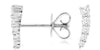 .20CT DIAMOND 14KT WHITE GOLD 3D GRADUATING 5 STONE JOURNEY EAR CLIMBER EARRINGS