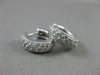 ESTATE WIDE .64CT DIAMOND PAVE 2 ROW 14KT WHITE GOLD HUGGIE EARRINGS FVS #20286