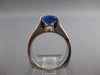 4.92CT DIAMOND & AAA CEYLON SAPPHIRE 14KT WHITE GOLD OVAL ENGAGEMENT RING #27221