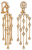LARGE 2.70CT DIAMOND 18KT ROSE GOLD MULTI ROW BY THE YARD BEZEL FLOWER EARRINGS