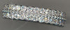 ESTATE .80CT DIAMOND 18K WHITE GOLD CLASSIC ROUND 2 ROW WEDDING ANNIVERSARY RING