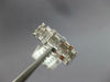 WIDE .98CT DIAMOND 14K WHITE GOLD 3D PRINCESS & BAGUETTE SQUARE ANNIVERSARY RING