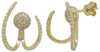 ESTATE .35CT DIAMOND 14KT YELLOW GOLD 3D ABSTRACT FUN HANGING EARRINGS