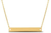 ESTATE 14KT YELLOW GOLD 3D CLASSIC RECTANGULAR ENGRAVEABLE LOVE NECKLACE