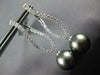 LARGE .7CT DIAMOND & AAA TAHITIAN PEARL 18K WHITE GOLD INFINITY HANGING EARRINGS