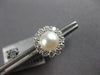 .90CT DIAMOND & AAA SOUTH SEA PEARL 18KT & 14KT WHITE GOLD FLOWER STUD EARRINGS