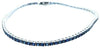 ESTATE 3.02CT AAA SAPPHIRE 18KT WHITE GOLD 3D ROUND CLASSIC FUN TENNIS BRACELET