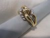 WIDE ESTATE DIAMOND 14K WHITE YELLOW GOLD COCKTAIL ROPE KNOT RING F/G VVS #19483