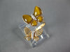 ESTATE .03CT DIAMOND & AAA TIGER EYE 18KT ROSE GOLD DOUBLE BUTTERFLY LOVE RING