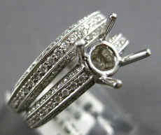 .71CT DIAMOND 18K WHITE GOLD 4 PRONG SEMI MOUNT ENGAGEMENT WEDDING BAND RING SET
