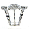 LARGE 1.59CT DIAMOND 18K WHITE GOLD MULTI SHAPE CLUSTER PAST PRESENT FUTURE RING
