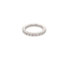 .51CT DIAMOND 18KT WHITE GOLD 3D ROUND SQUARE SETTING ETERNITY ANNIVERSARY RING