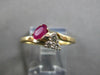 .45CT DIAMOND & AAA RUBY 14KT YELLOW GOLD OVAL & ROUND CRISS CROSS RING #27660