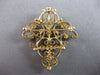 ANTIQUE EXTRA LARGE 1.80CT OLD MINE DIAMOND 14K YELLOW GOLD BROOCH PENDANT 27830