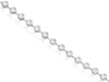 1.0CT DIAMOND 14KT WHITE GOLD 3D ROUND FILIGREE BY THE YARD LOVE TENNIS BRACELET