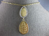 .40CT DIAMOND 14KT YELLOW GOLD 3D MATTE & SHINY OVAL CHECKER LARIAT FUN NECKLACE