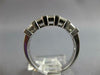 WIDE .98CT DIAMOND 14K WHITE GOLD 3D PRINCESS & BAGUETTE SQUARE ANNIVERSARY RING