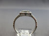 .59CT DIAMOND 14KT WHITE GOLD ROUND & BAGUETTE CLUSTER SQUARE FILIGREE LOVE RING