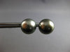 ESTATE LARGE AAA TAHITIAN PEARL 14KT WHITE GOLD 3D 12.5MM CLASSIC STUD EARRINGS