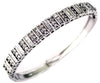 2.50CT DIAMOND 14KT WHITE GOLD 3D ROUND & BAGUETTE SEMI ETERNITY BANGLE BRACELET