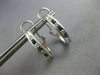 .92CT DIAMOND & AAA SAPPHIRE 14K WHITE GOLD 3D CHANNEL UMBRELLA HANGING EARRINGS
