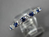 1.40CT DIAMOND & AAA SAPPHIRE 18KT WHITE GOLD ETERNITY WEDDING ANNIVERSARY RING