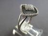 ESTATE .30CT DIAMOND 14K WHITE GOLD 3D ROUND CLUSTER GEOMETRICAL FLORAL FUN RING