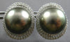 EXTRA LARGE 1.15CT DIAMOND & AAA TAHITIAN PEARL 18KT WHITE GOLD CLIP ON EARRINGS