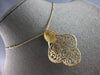 EXTRA LARGE .57CT DIAMOND 14K YELLOW GOLD OPEN FILIGREE OVAL BY THE YARD PENDANT