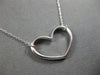 ESTATE .41CT DIAMOND 18KT WHITE GOLD 3D CLASSIC OPEN HEART LOVE NECKLACE