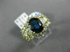ESTATE WIDE 1.96CT DIAMOND & AAA SAPPHIRE 18KT YELLOW GOLD 3D ENGAGEMENT RING