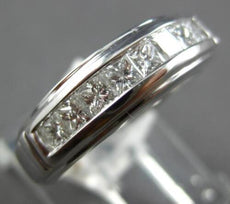 .34CT DIAMOND 14KT WHITE GOLD CLASSIC PRINCESS CHANNEL WEDDING ANNIVERSARY RING