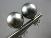 ESTATE AAA TAHITIAN PEARL 14KT WHITE GOLD 3D CLASSIC STUD EARRINGS