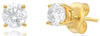 ESTATE .50CT DIAMOND 14KT YELLOW GOLD 3D CLASSIC SOLITAIRE 4 PRONG STUD EARRINGS